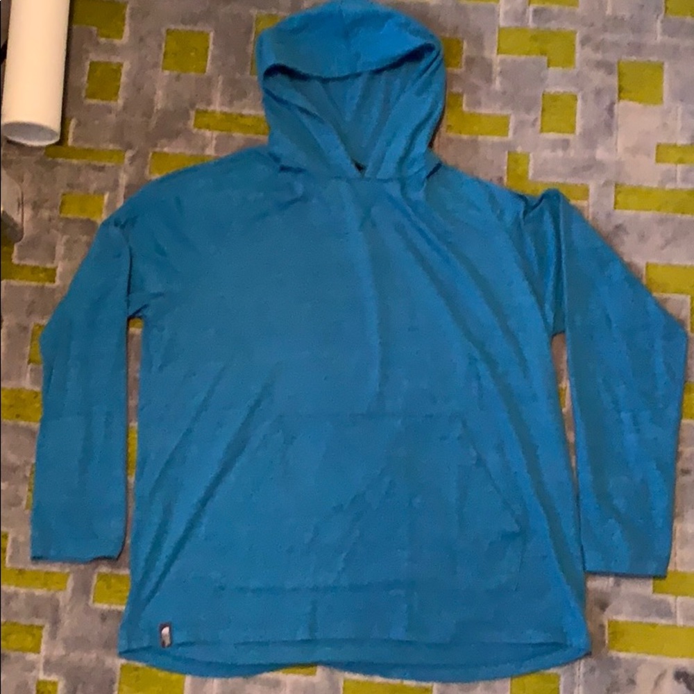 Nice North Face Teal Blue L/S hoody